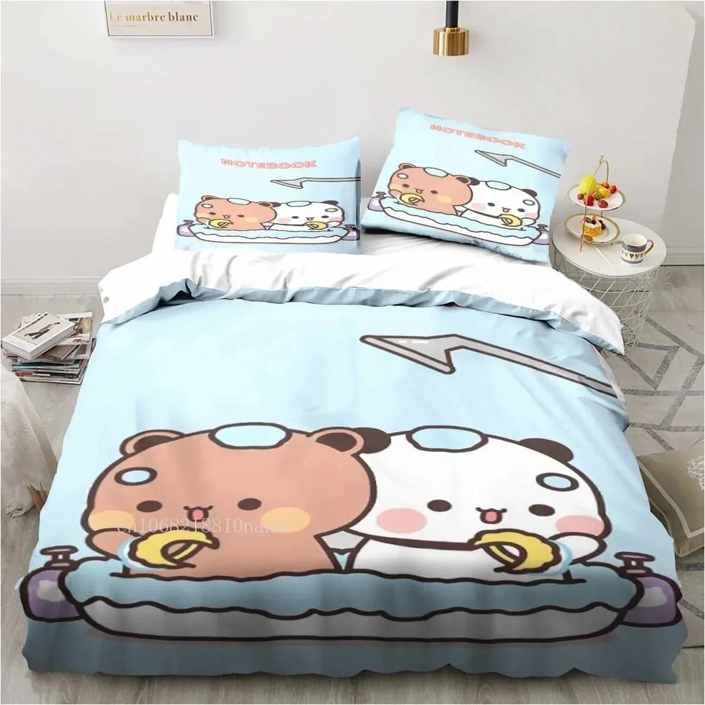 Cute Bubu And Dudu Cartoon Print All Season Twin Bedding Set Comforter Set Bed Duvet Cover Double King Comforter Cover