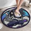 Classic Japanese-style cartoon Demon Slayer round rug, home soft decorative anti-slip yoga mat and chair mat, outdoor floor mat carpet K2