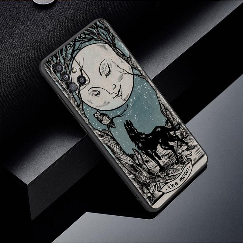 Moon Tarot Mystery Totem Case For Samsung Galaxy A54 A52 A14 5G A53 A12 A13 A71 A23 A34 A33 A21s Phone Cover