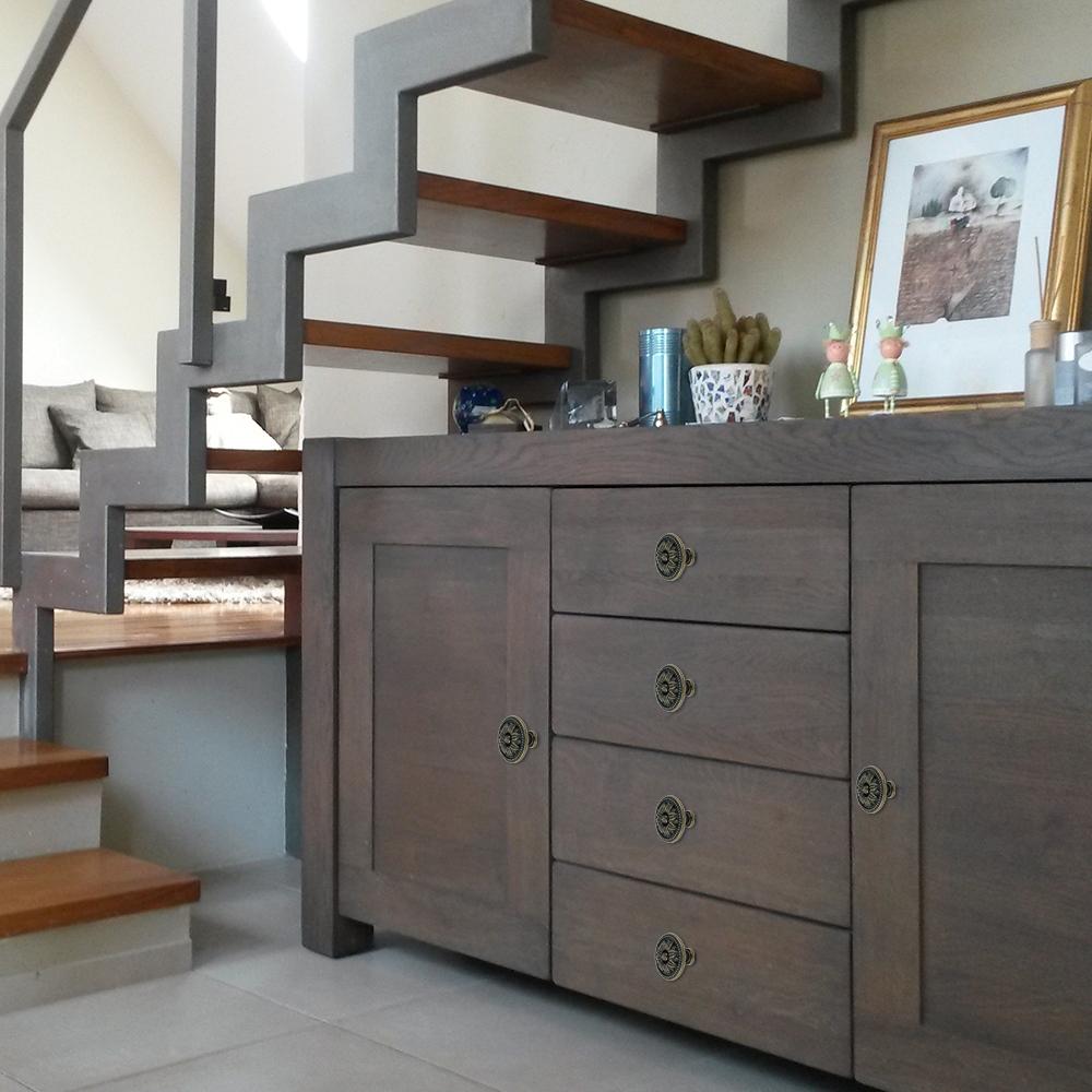 6/12 шт. Винтажные ручки Мебельные ручки Бронзовые ручки для шкафа Кухонный шкаф Одно отверстие для прикроватной тумбочки Ручка Ручки для ящиков