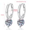 2026 New Style Unique Shape S925 Sterling Silver 1Ct*2 VVs1 Moissanite Diamond Hypoallergenic Hoop Earrings Engagement Gift