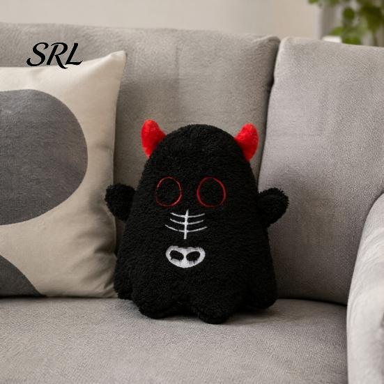 Decorative Plush Toy Halloween Pumpkin Toy, Spooky Ghost Bat Demon Stuffed Doll, Holiday Themed Doll Cartoon Plushie Party Decoration for Home, Sofa,