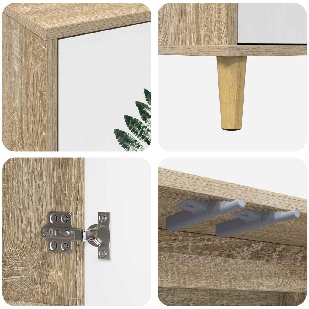 TV Cabinet HANAU 102 x 33 x 50 cm Sonoma Particle Board