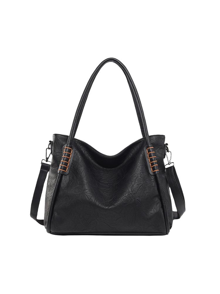 High Texture Soft Leather Tote Bag for Women Vintage Shoulder Bag Stylish Large Capacity Commuter Bag Simple Crossbody Bag