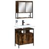 VidaXL Bathroom Furniture Set 2 Pcs Smoked Oak 3214657