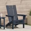 VidaXL Folding Adirondack Chair Navy Blue Durable Outdoor Seating UV-Resistant Design Ideal for Relaxation Reading 42006618