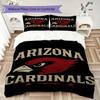 Arizona Cardinals Pattern Bedding uilt Set uilt Cover Pillowcase Home Decoration Birthday Gift (1*duvet cover + 2*pillowcase without core)