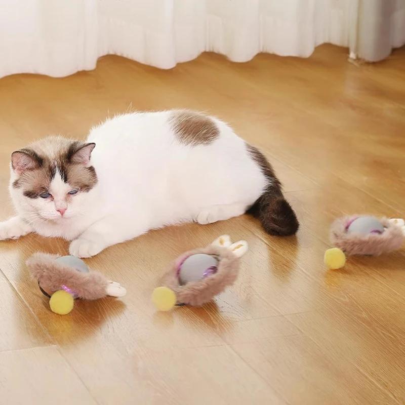 Интерактивные игрушки для кошек, автоматический электрический катящийся мяч, игрушки для кошек/котят, умная автоматическая игрушка-дразнилка, перезаряжаемый через USB мяч