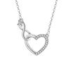 Unlimited Love Necklace for Women, Trendy and Linked Double-Ring Clavicle Chain
