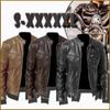 High Quality Autumn Winter Fashion Men's Stand Collar Leather Jacket Motorcycle Long Sleeve Jacket Coat Club Bomber Jacket Plus Size Jacket