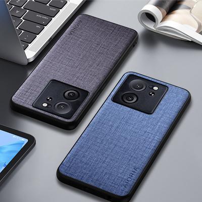 Чехол для Xiaomi 13T Pro 5G, чехол с текстильной текстурой, кожа, мягкий ТПУ и жесткий чехол для телефона из ПК для Xiaomi 13t, чехол