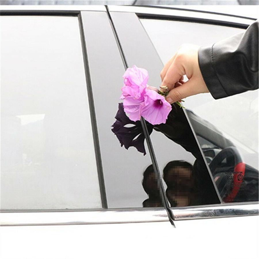 6pc Set Door Trim Pillar Posts Gloss Black Cover Fit For Honda Odyssey 2005-2010