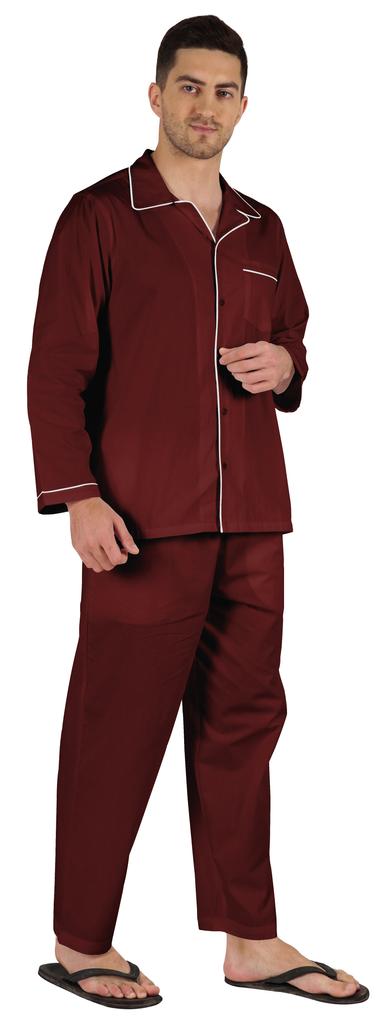 Inkmeso Мужские хлопковые пижамы, однотонная одежда для сна, одежда для дома, пижамный комплект с верхом и низом