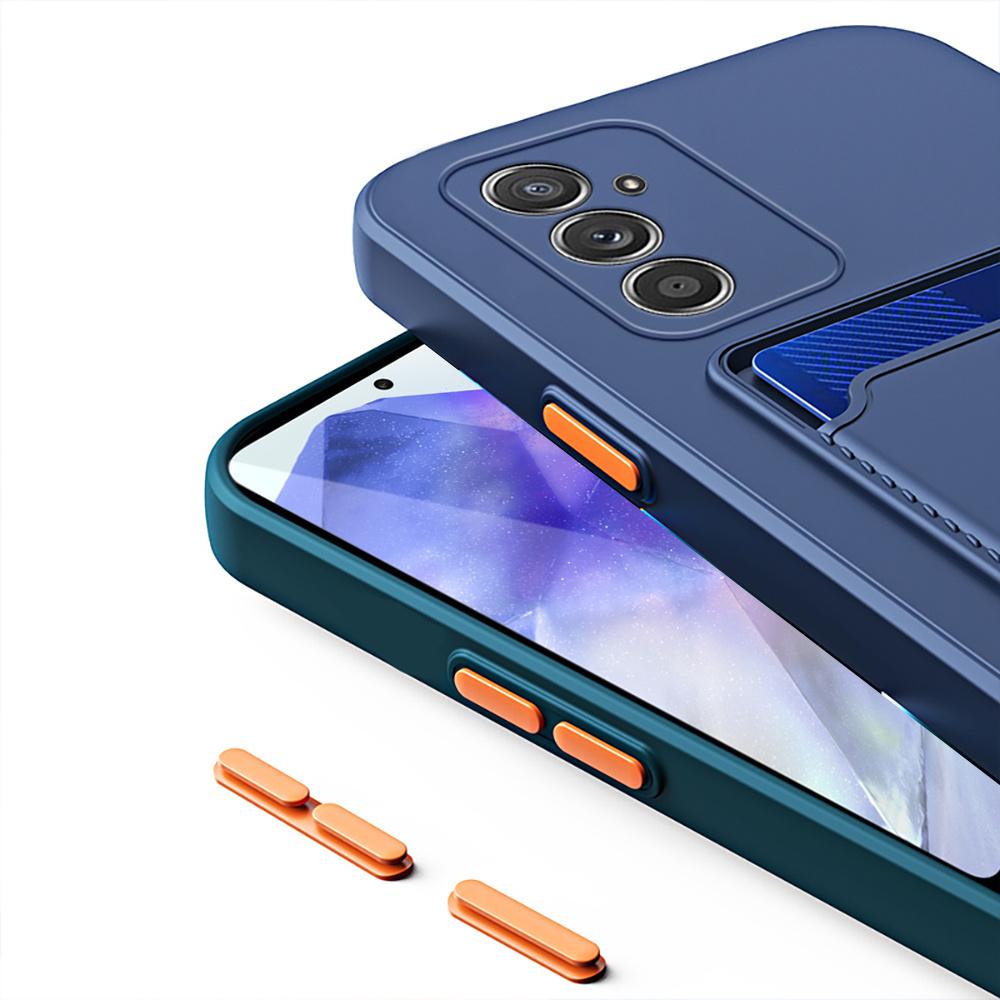 Silicon Card Slot Holder Phone Cases For For Samsung Galaxy A55 A54 A53 A26 A16 A15 A57 A14 A37 A17 A34 A56 A33 A36 5G 4G Bag Cover