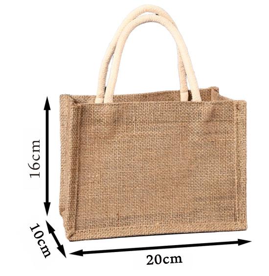 MUJI Burlap Hand-held Gift Bag - Stylish Blank Small Batch Shopping Bag