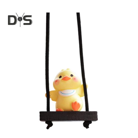 Подвеска для зеркала заднего вида, пара уток, подвесное украшение, легко повесить, очаровательный внешний вид, подвесное украшение для салона автомобиля