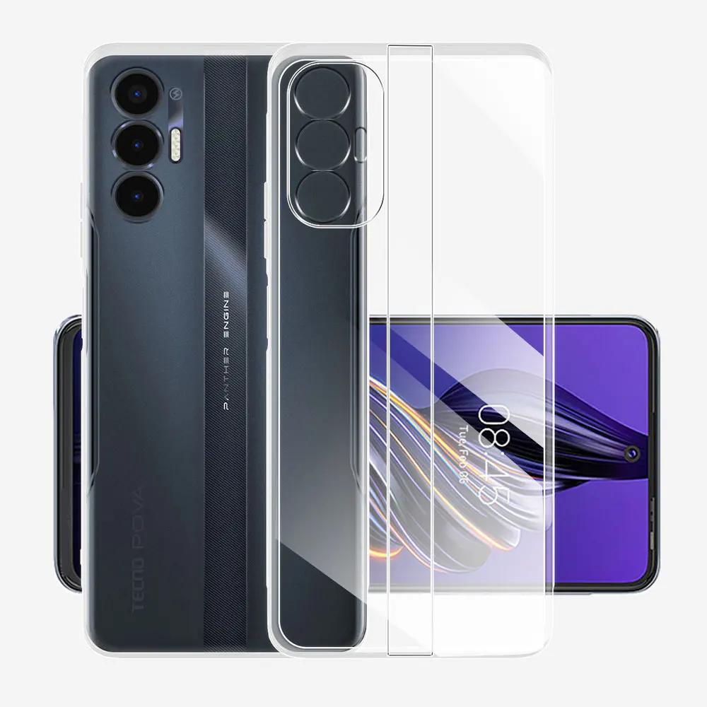 Для Tecno Pova 3 Чехол LF7n 6.9" Ультратонкий силиконовый мягкий TPU прозрачный задний чехол Чехол для Tecno Pova 3 Чехол для Tecno Pova3 Fundas