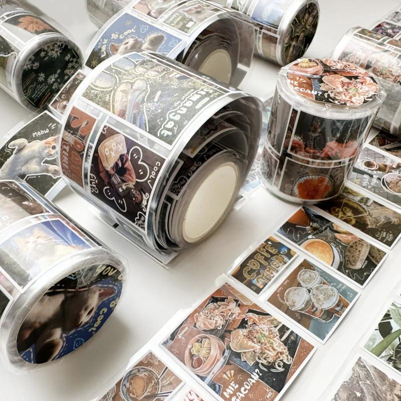 1 рулон наклеек для скрапбукинга ПЭТ-наклейки с персонажами Ленточные малярные ленты Ваcи Летний отдых для творчества Поделки Альбом Журнал Планировщик