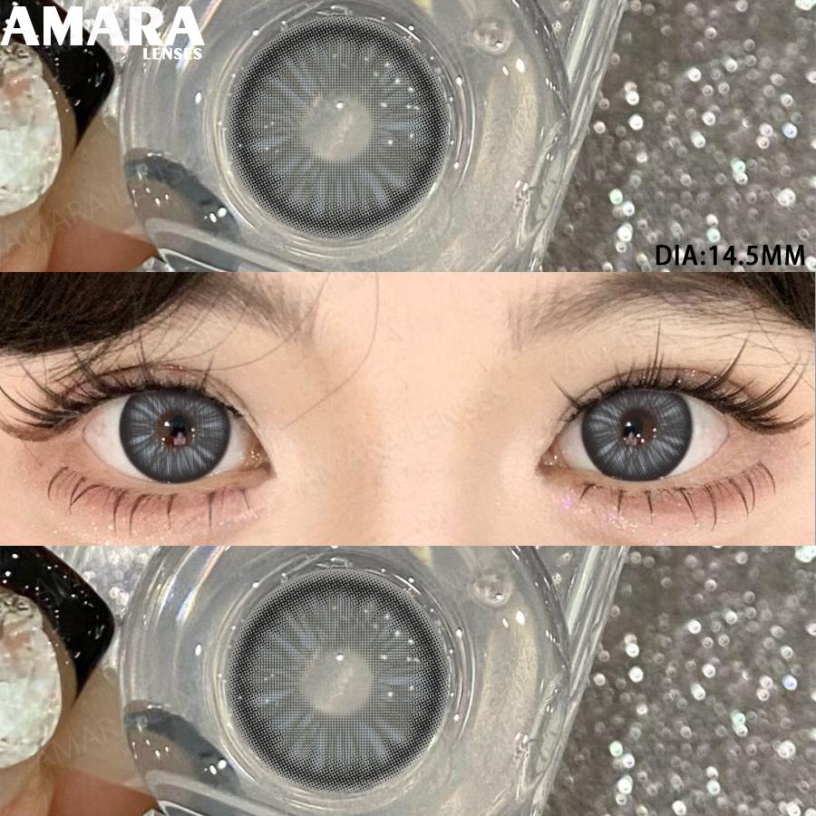 AMARA Модные цветные контактные линзы Коричневые Мягкие линзы Косметические линзы для БОЛЬШИХ ГЛАЗ Зеленый Цвет Контактные линзы для глаз Косметика для глаз Ежегодное использование