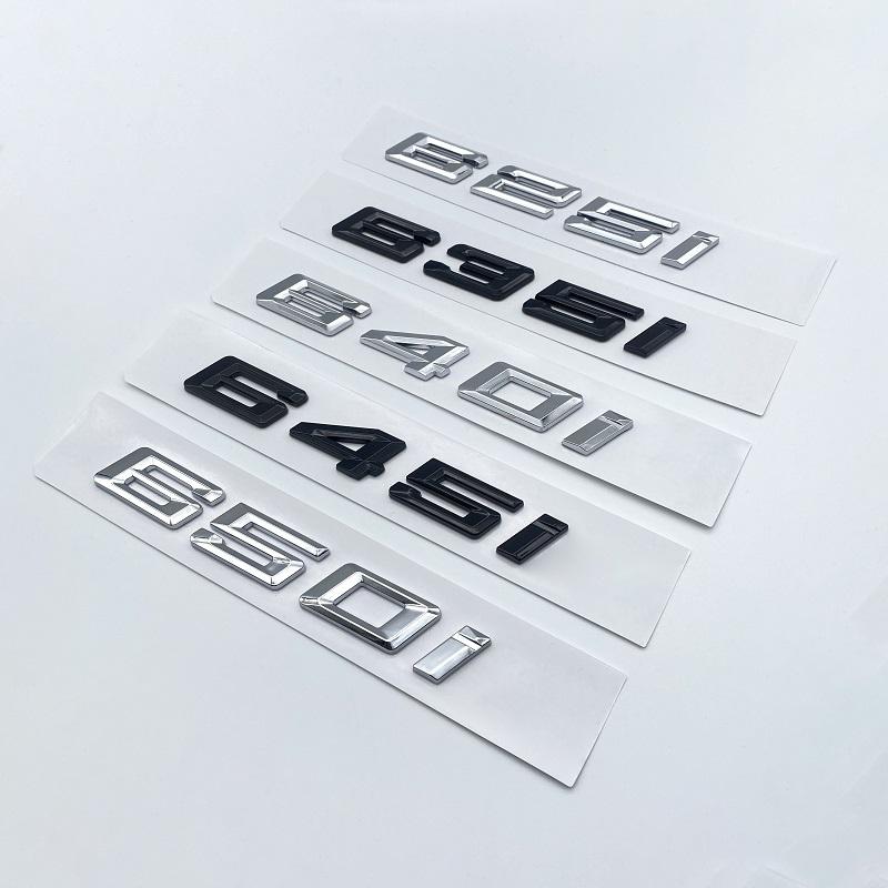 Новые цифры шрифта, буквы 630i, 635i, 640i, 645i, 650i, верхняя эмблема ABS для BMW 6 серии, табличка на багажник автомобиля, наклейка с логотипом, черный хром