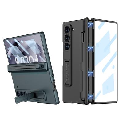 Чехол для телефона Samsung Z FOLD6 со слотом для стилуса FOLD6 Чехол-книжка с шарниром Твердый чехол Защитная пленка из стекла против подглядывания Защитный чехол FOLD6