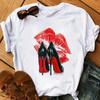 New Fashion High Heels Personalized Printed Women's Summer Short Sleeve T-shirt Casual Tops Oversized T Shirt Harajuku Tee