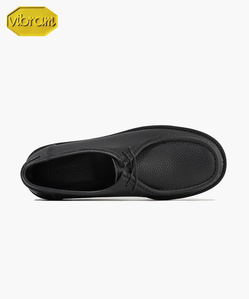 Firenze Atelier [Vibram] Bold Shape 4.7Cm Opleid Cowhide Mock Shoes 9009-Me [Black]