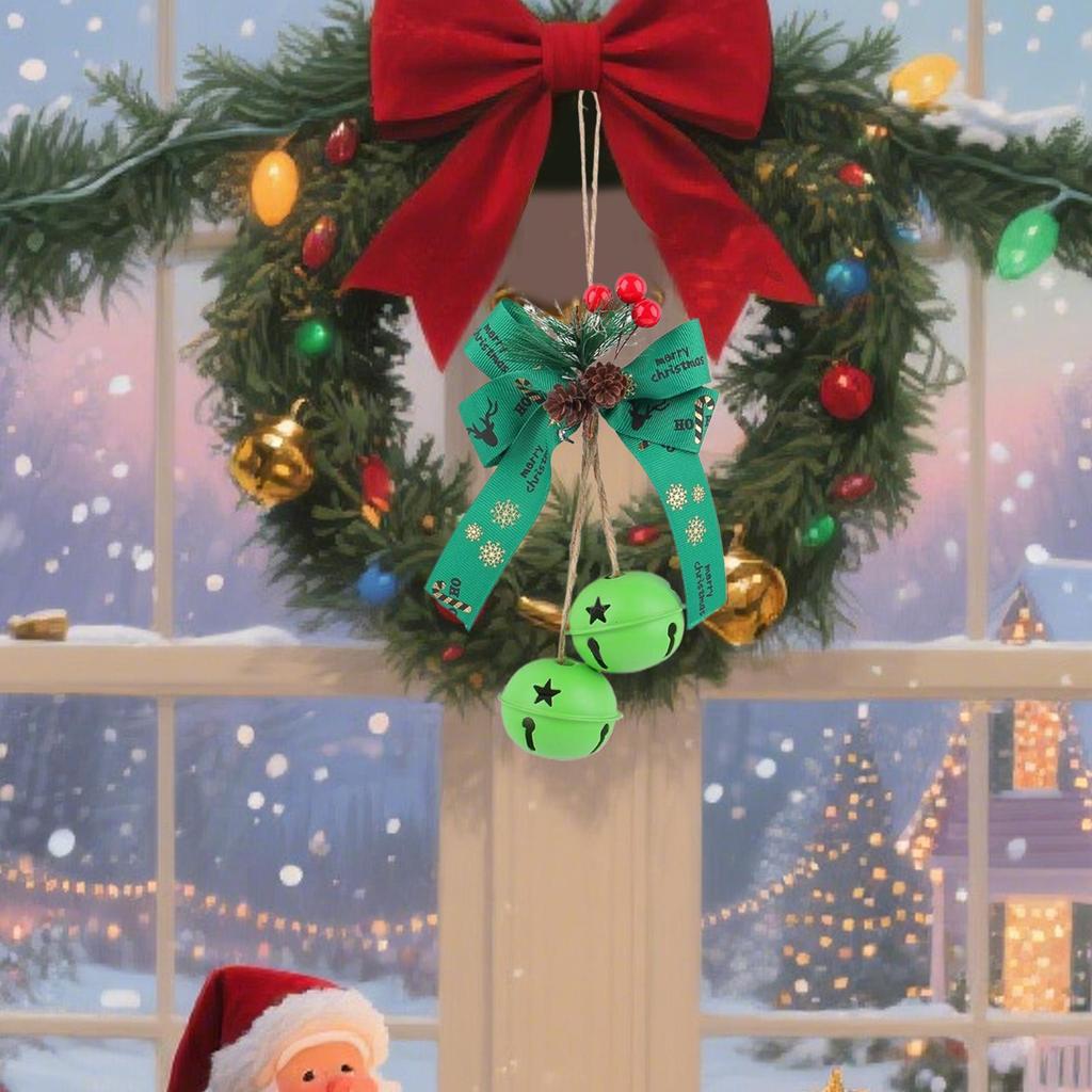 Bell Ornaments For Christmas Tree Metal Bell Ornaments With Bow Berry Party Supplies Christmas Decorations For Patio Farmhouse