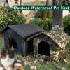 Outdoor Cat House Warm and Waterproof Stray Cat Nest Foldable Closed Rainproof Outdoor Dog House Winter Warm Stray Pet Shelter