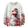 Women's Casual Long Sleeve Woolen Christmas Sweatshirt Fall  Vacation Long Sleeve Pullover