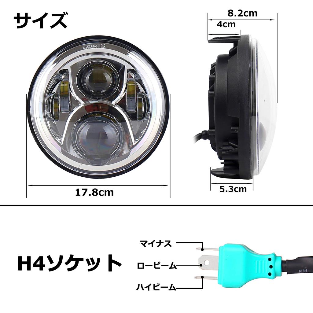 Фара MOVOTOR CB400SF 7-дюймовая светодиодная фара для мотоцикла Honda Beam Chrome 1 шт. Hi/Lo