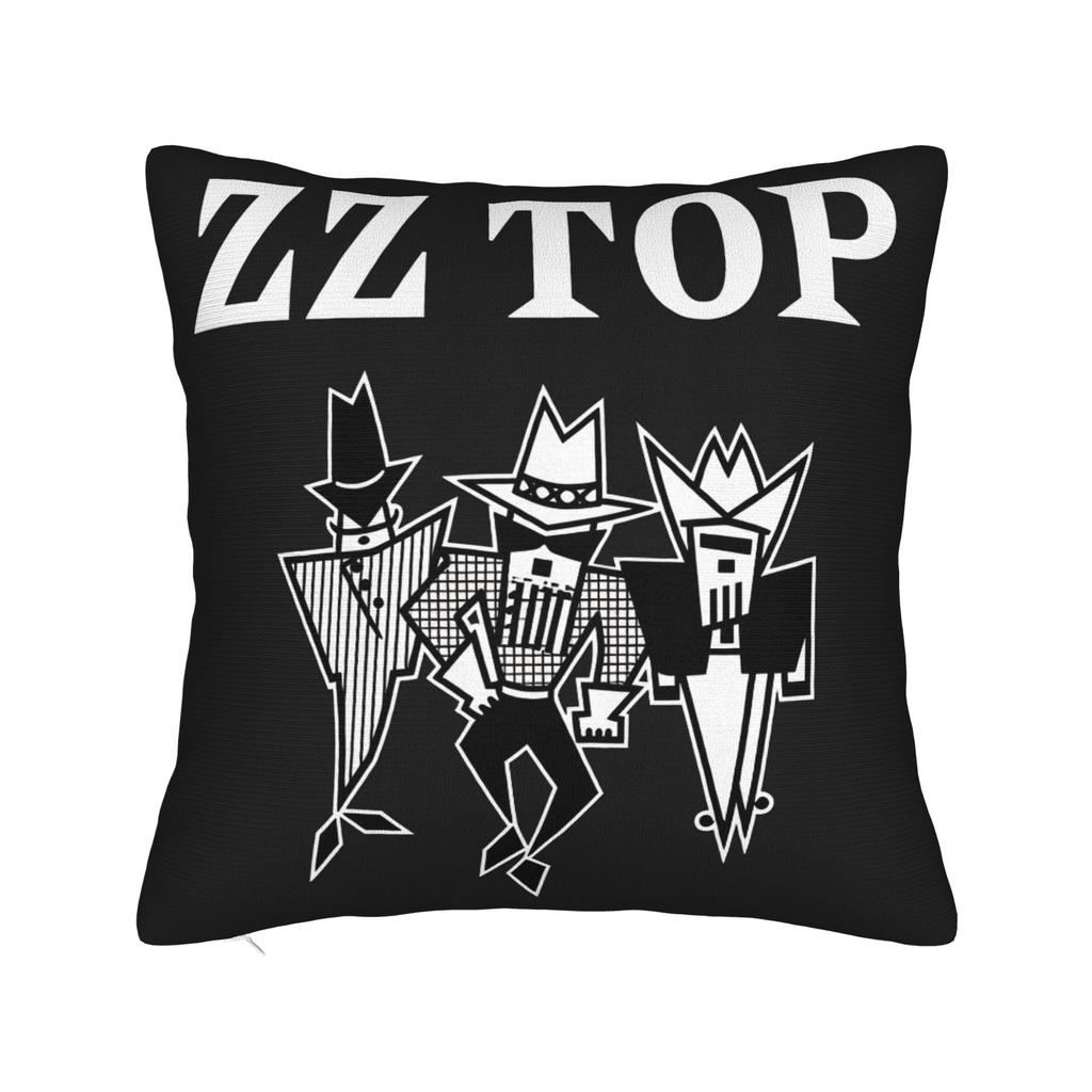 Band Zz Top Pillow Cover Square Cushion Cover Novelty Pillow Case For Couch Sofa Bedroom