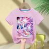 Children's Clothing Fashion Cartoon Print Short-sleeved Top Casual Loose T-Shirts Girls