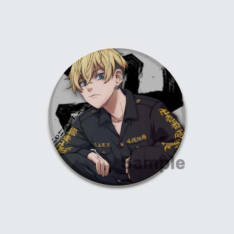 32/44/58mm Tokyo Revengers Brooch On Backpack Handmade Round Badges Anime Icon Badges for Clothes Hat Gifts Lapel Pins Accessories
