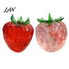 Clear Strawberry Squeeze Toy Stress Ball Toy, Giant Red Pink Relief for Relieve Stress, Fake Fruit Sensory Fidget