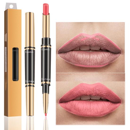 Dual-use Berry Color Lipstick with Lip Liner for Party