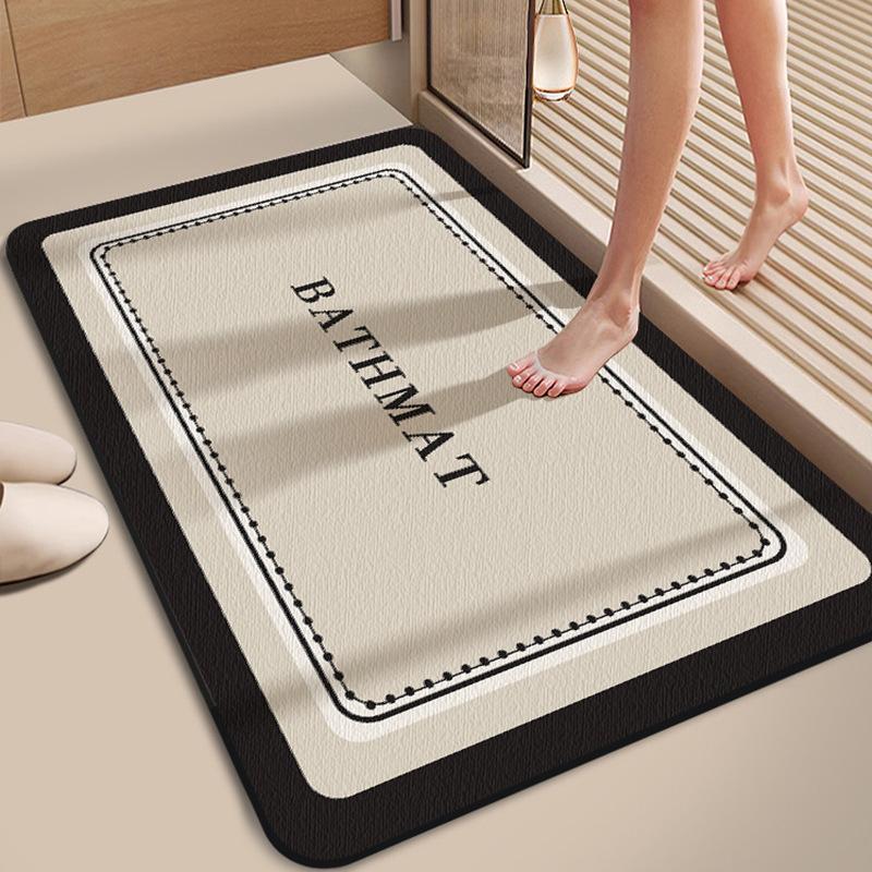 Diatom Mud Floor Mats Bathroom Water Absorption and Anti Slip Quick Drying Foot Mats for House Dirt Resistant Door Mats Easy To Handle
