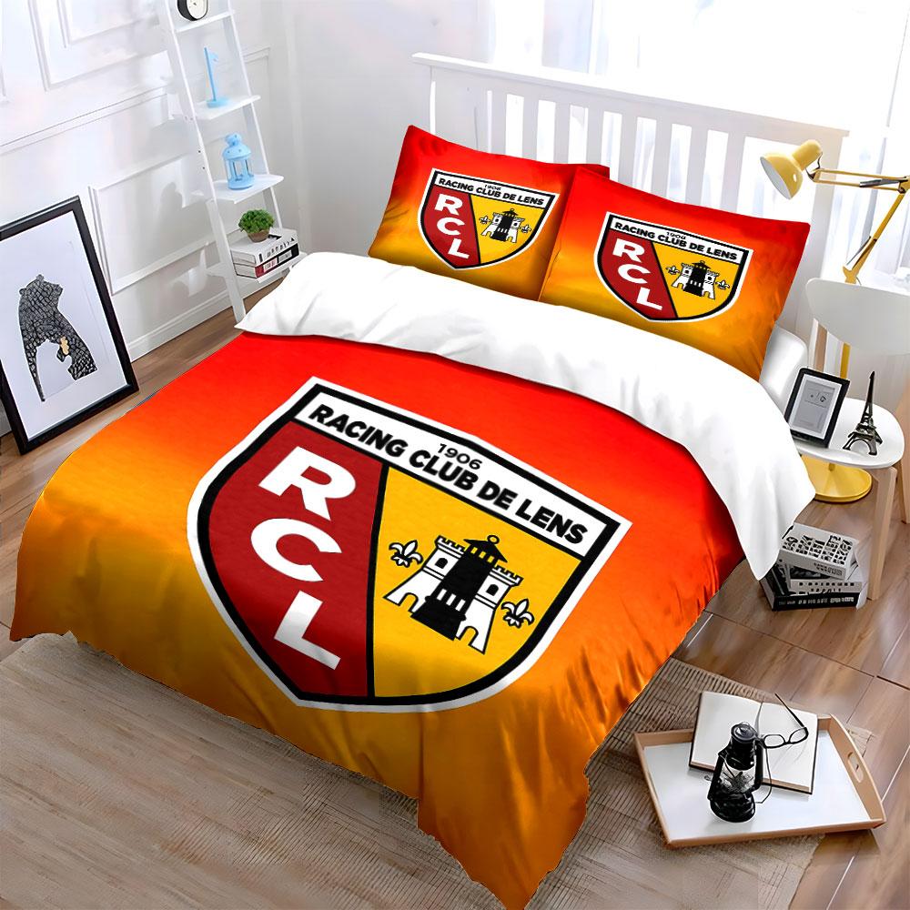 Racing Club de Lens Bedding Set Bedding Duvet Cover Set Duvet Cover Pillowcases (1 * Duvet Cover 2 * Pillowcases, without duvet insert)