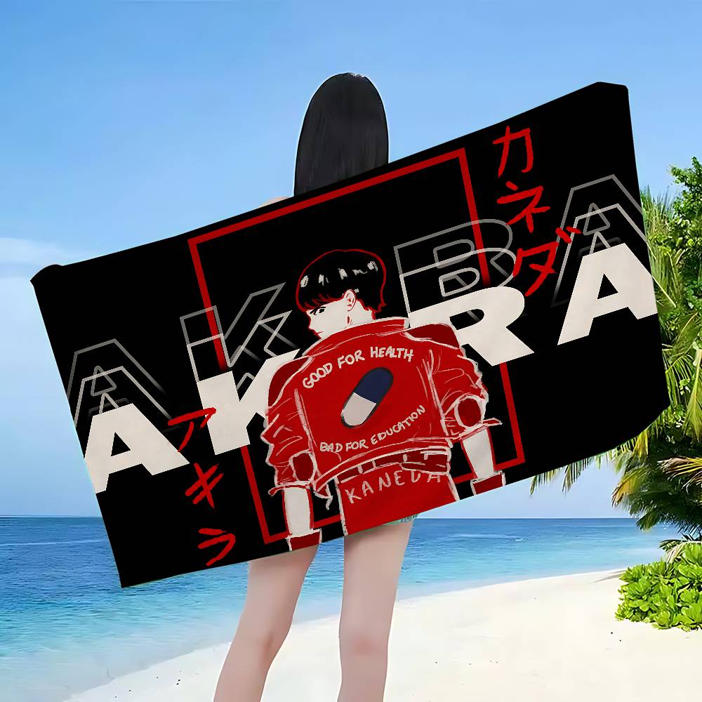 Superpower Energy Body A-akira Anime Bath Towel Microfiber Soft Water Absorbing Breathable For Kids Decorative Beach Towel