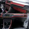 Для Volkswagen T-cross - внутренняя центральная панель управления, дверная ручка, наклейки из углеродного волокна, наклейки, аксессуары для стайлинга автомобиля