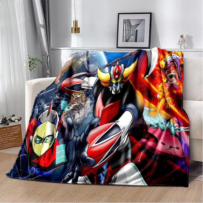 НЛО робот Grendizer аниме мультфильм мягкое плюшевое одеяло, фланелевое одеяло для гостиной, спальни, кровати, дивана, пикника, детей