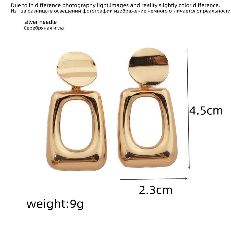 Простые серьги-капли квадратной формы для женщин, модные серьги с геометрическим дизайном с серебряной иглой, женские популярные украшения ARI