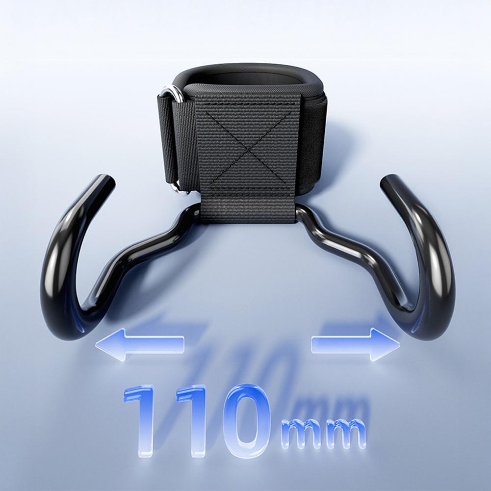 2PCS Upgraded Strength Training Assistance Hooks With Wrist Guards Wear-Resistant Anti-Slip Grip Strength Hooks Fitness Equipment