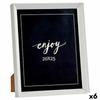 Photo Frame White Plastic Glass (22.2 X 3.5 X 27.3 Cm) (6 Units)
