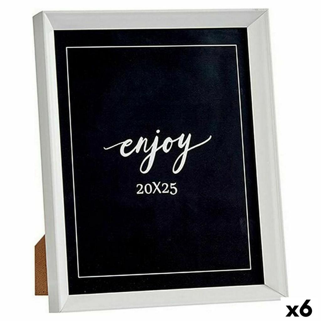Photo Frame White Plastic Glass (22.2 X 3.5 X 27.3 Cm) (6 Units)