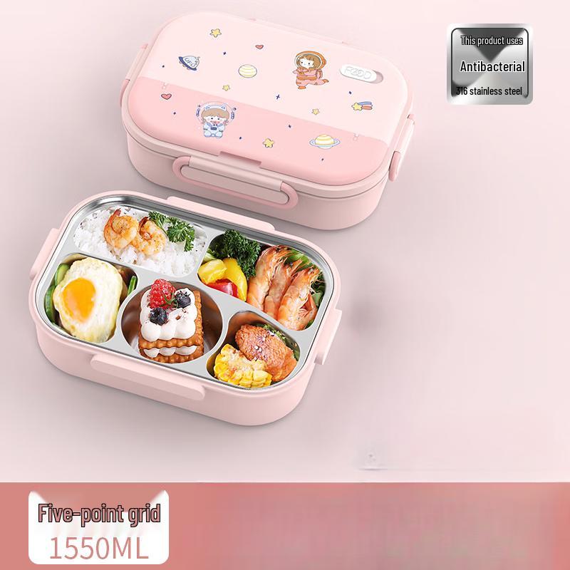 Детский 316 Нержавеющий Изолированный Ланч-бокс с 5 Отделениями