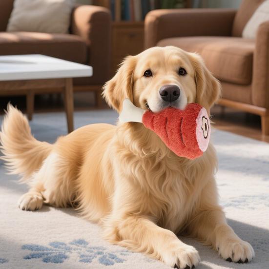 Squeaky Dog Toys for Small and Medium Dogs Plush Bite-Resistant Chew Toy with Sound Interactive Pet Toys for Teeth Cleaning and Boredom Relief