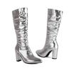 Q/New High-heeled Boots for Autumn and Winter, Fashionable Oversized Thick Heeled Women's Boots