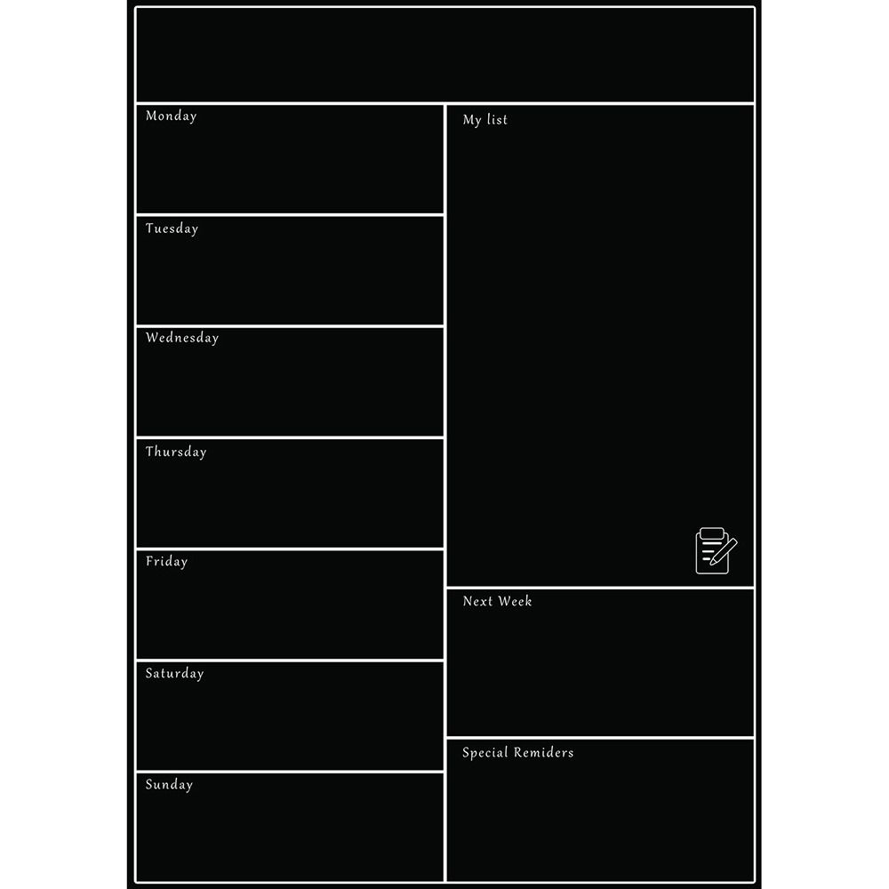 Reusable A3 Whiteboard Calendar Erasable Soft Magnetic Fridge Calendar Weekly Calendar Memo  School