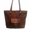 Handmade Genuine Vintage Brown Goat Leather Lady Shoulder Purse Tote Sling Bag